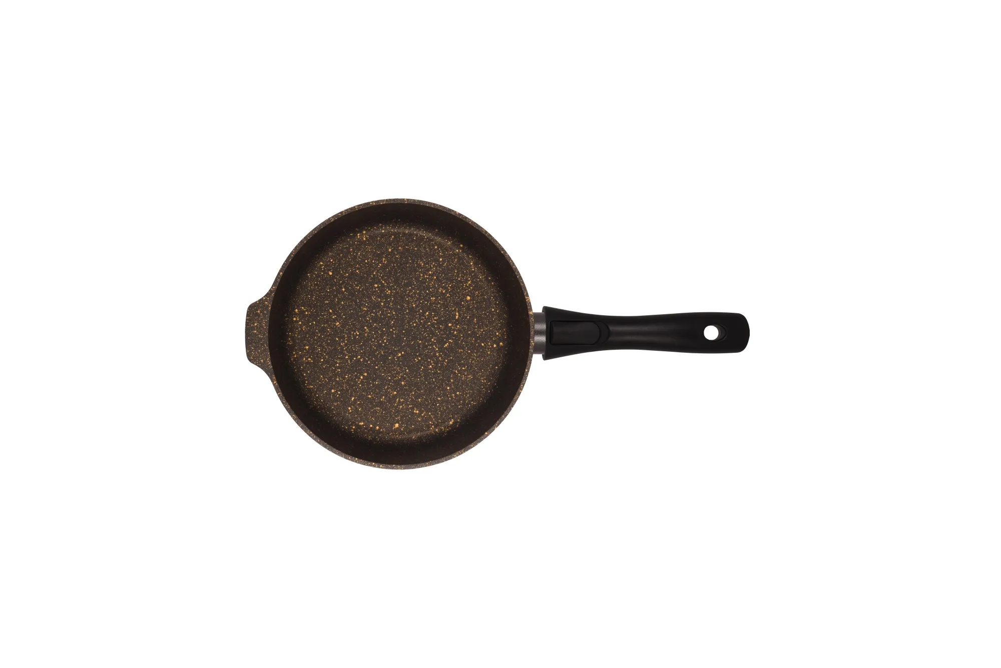 сгчз222а Сковорода глубокая 22 см со съёмной ручкой, со стеклянной крышкой АП линия Грация (черный_золото) 2 