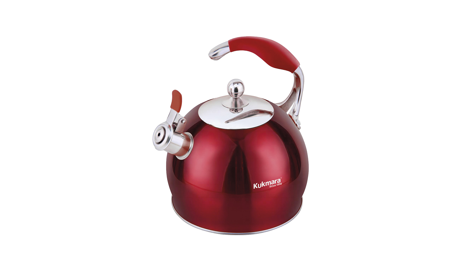 Ч-01 Чайник из нерж стали 3л со свистком (Red)
